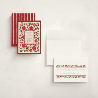 This is a poinsettia holiday photo cards with standard by Erin L. Wilson called florale printing on signature in grand