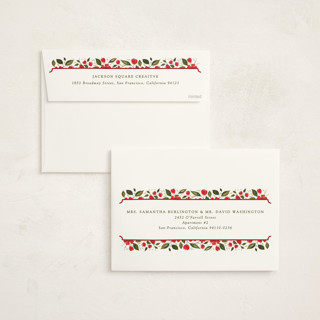 This is a poinsettia holiday photo cards with standard by Erin L. Wilson called florale printing on signature in grand