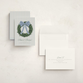 This is a powder holiday photo cards with standard by Everett Paper Goods called cape may charm printing on signature in grand