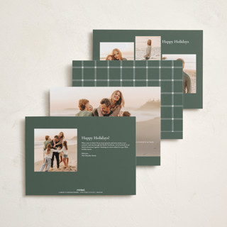 This is a pine holiday photo cards with standard by Wildfield Paper Co called daisies printing on recycled smooth signature in grand