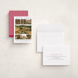 This is a snow holiday photo cards with standard by Amy Kross called tribute printing on recycled smooth signature in grand