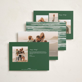 This is a forest holiday photo cards with standard by Alethea and Ruth called painted frame edge printing on recycled smooth signature in grand