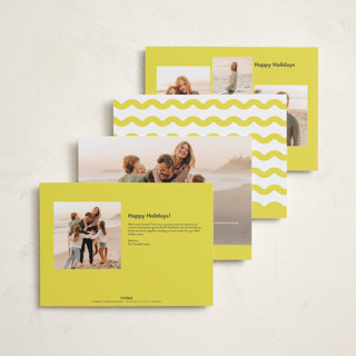 This is a halo holiday photo cards with standard by Creo Study called squiggle overlay printing on recycled smooth signature in grand