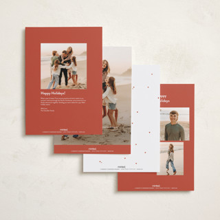 This is a cranberry holiday photo cards with standard by Lottie Aldarwish called frosted berries printing on recycled smooth signature in grand