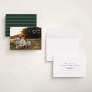 This is a snow holiday photo cards with standard by Lisa Assenmacher called simple nostalgia printing on recycled smooth signature in grand