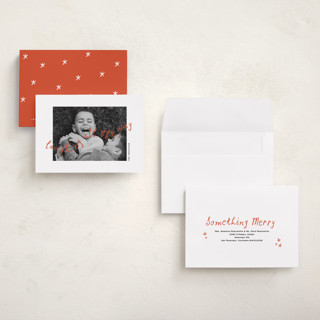 This is a cider holiday photo cards with standard by Christie Garcia called laughing printing on recycled smooth signature in grand