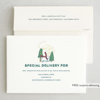 This is a spearmint holiday photo cards with standard by Lauren Jinhee called snow globe printing on signature in grand