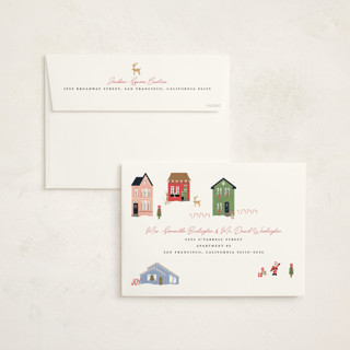 This is a candy holiday photo cards with standard by Erin German called no place like home printing on signature in grand