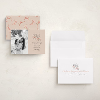 This is a candied grapefruit holiday photo cards with standard by Randi Cirelli called newlywed toast printing on recycled smooth signature in grand