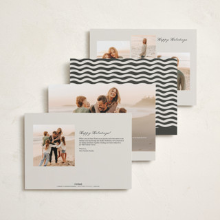 This is a eggnog holiday photo cards with standard by Brianne Larsen called wavy vintage printing on recycled smooth signature in grand