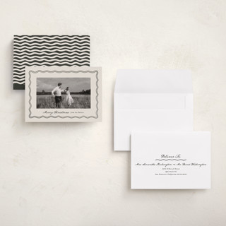 This is a eggnog holiday photo cards with standard by Brianne Larsen called wavy vintage printing on recycled smooth signature in grand