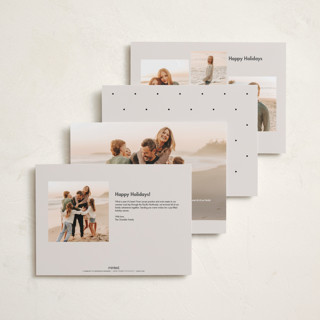 This is a vanilla holiday photo cards with standard by Lea Delaveris called new view printing on recycled smooth signature in grand