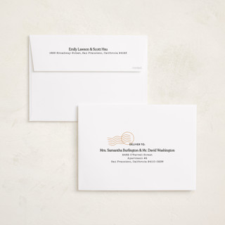 This is a champagne holiday photo cards with standard by Shari Margolin called new here printing on recycled smooth signature in grand