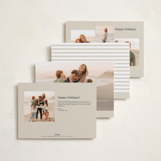 This is a gingerbread holiday photo cards with standard by Danie Romrell called tagged stripes printing on signature in grand