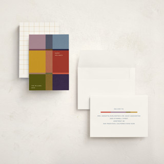 This is a stocking holiday photo cards with standard by Sumak Studio called colorful check printing on signature in grand