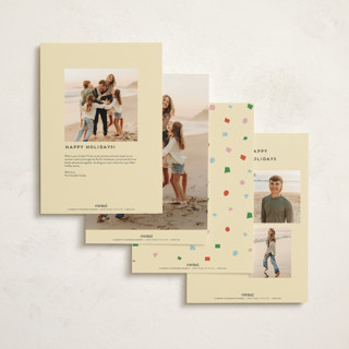 This is a cozy confetti holiday photo cards with standard by Alisa Galitsyna called confetti type party printing on signature in grand