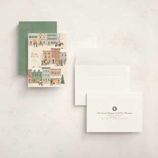 This is a vanilla holiday photo cards with standard by Jennifer Wick called tis the season printing on signature in grand