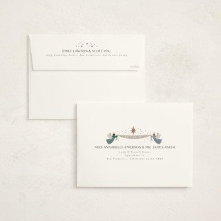 This is a midnight holiday photo cards with standard by Alethea and Ruth called god with us nativity printing on signature in grand