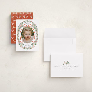 This is a cinnabar holiday photo cards with standard by Tracey Khalei called shiloh printing on recycled smooth signature in grand