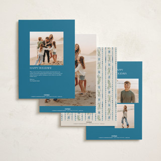 This is a blue jay holiday photo cards with standard by Paper Sun Studio called christmas gift printing on signature in grand