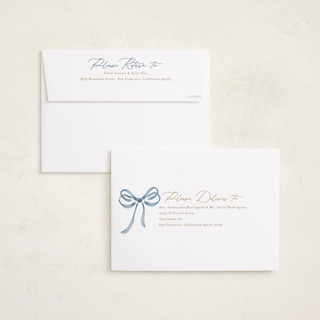 This is a blueberry holiday photo cards with standard by Jackie Crawford called watercolor bow printing on recycled smooth signature in grand