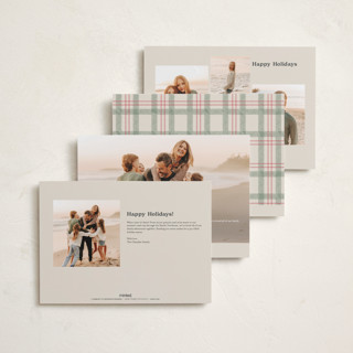 This is a snow holiday photo cards with standard by Robert and Stella called autuer printing on recycled smooth signature in grand