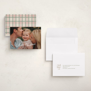 This is a snow holiday photo cards with standard by Robert and Stella called autuer printing on recycled smooth signature in grand