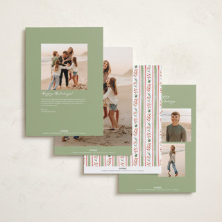 This is a olive holiday photo cards with standard by Anastasia Makarova called cozy mood printing on recycled smooth signature in grand