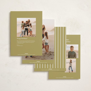 This is a snow holiday photo cards with standard by Ani Somi called minima printing on recycled smooth signature in grand