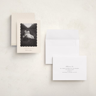 This is a chardonnay holiday photo cards with standard by Sara Hicks Malone called nostalgic blessings printing on signature in grand