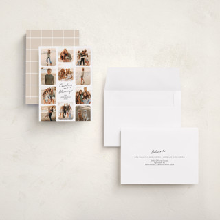 This is a snow holiday photo cards with standard by Lindsay Megahed called so many blessings printing on signature in grand