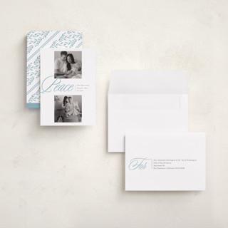This is a celestial holiday photo cards with standard by Susan Zinader called quiet overlap printing on signature in grand