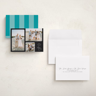 This is a lacquer holiday photo cards with standard by Kamala Nahas called triple threat printing on recycled smooth signature in grand