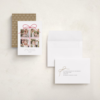 This is a snow holiday photo cards with standard by Jenny Millington called christmas gift printing on recycled smooth signature in grand