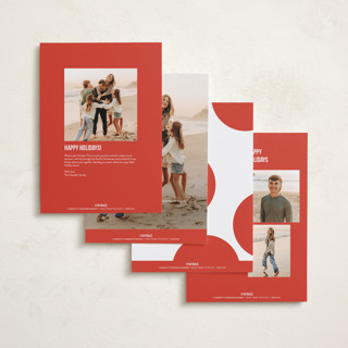 This is a holly berry holiday photo cards with standard by Morgan Kendall called bold type printing on signature in grand