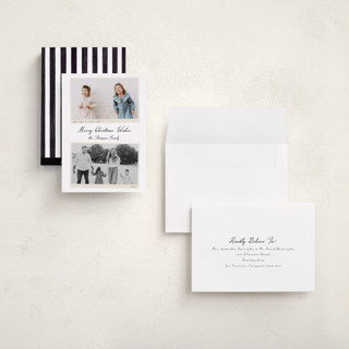 This is a coal holiday photo cards with standard by Ashlee Townsend called vintage snapshots printing on recycled smooth signature in grand