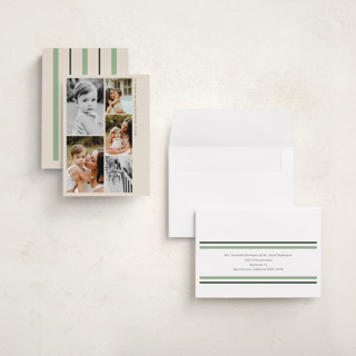 This is a buttercream holiday photo cards with standard by Morgan Kendall called cinq printing on recycled smooth signature in grand