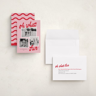 This is a gumdrop holiday photo cards with standard by Alicia Schultz called holiday delight printing on recycled smooth signature in grand