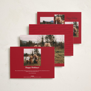 This is a ruby holiday photo cards with standard by Hudson meet Rose called nice list approved printing on signature in grand