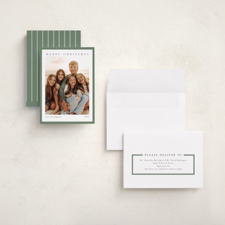 This is a pine holiday photo cards with standard by Chris Griffith called holiday feels printing on recycled smooth signature in grand