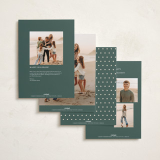 This is a spruce holiday photo cards with standard by Carolyn MacLaren called vintage bevel printing on recycled smooth signature in grand