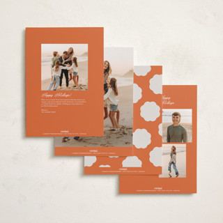 This is a bright holiday photo cards with standard by Jessica Yeo called shapes printing on signature in grand