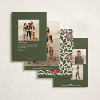 This is a evergreen holiday photo cards with standard by Katharine Watson called holly frame printing on signature in grand