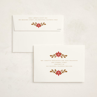 This is a chocolate holiday photo cards with standard by Katharine Watson called holly frame printing on signature in grand