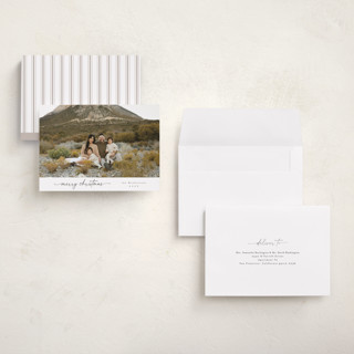 This is a snow holiday photo cards with standard by Christy Hy Lee called modernist printing on recycled smooth signature in grand