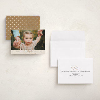 This is a eggnog holiday photo cards with standard by Erica Krystek called petite bow printing on recycled smooth signature in grand