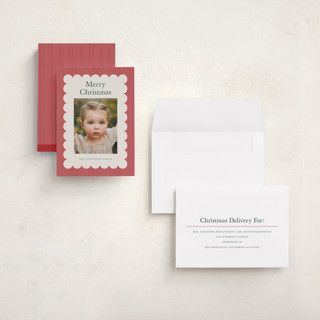 This is a cherry holiday photo cards with standard by Nicoletta Savod called charm printing on signature in grand