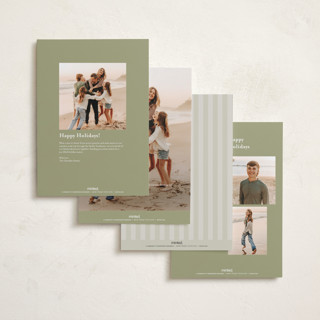 This is a greenery holiday photo cards with standard by Heather Cairl called all evergreen printing on recycled smooth signature in grand