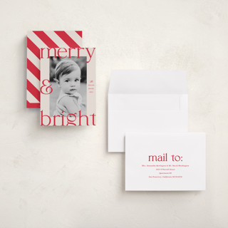 This is a candy cane holiday photo cards with standard by Maria Alou called candy canes printing on signature in grand