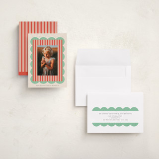 This is a mint chip holiday photo cards with standard by Morgan Kendall called layered frame printing on recycled smooth signature in grand